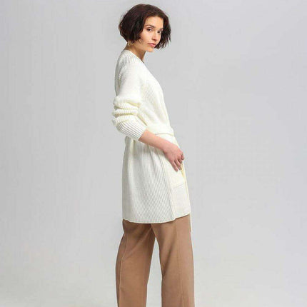 Chic Ribbed Knit Tie-Belt Cardigan - Très Elite