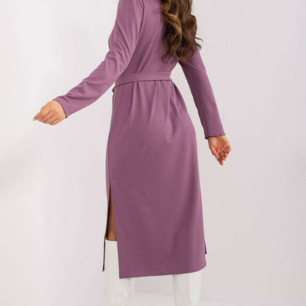 Chic Ribbed Midi Dress with Adjustable Waist Tie - Très Elite