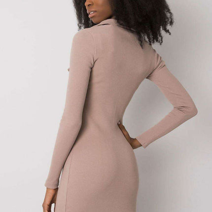 Chic Ribbed Pencil Dress With Heart Neckline Parisian Style - Très Elite