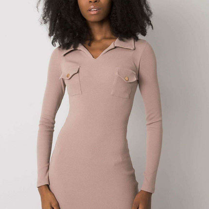 Chic Ribbed Pencil Dress With Heart Neckline Parisian Style - Très Elite