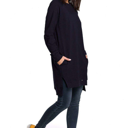 Chic Ribbed Sweatshirt with Convenient Front Pockets - Très Elite