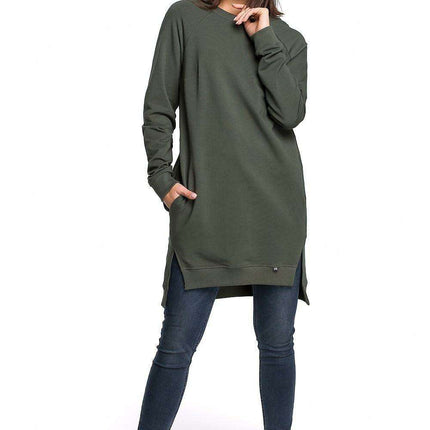 Chic Ribbed Sweatshirt with Convenient Front Pockets - Très Elite