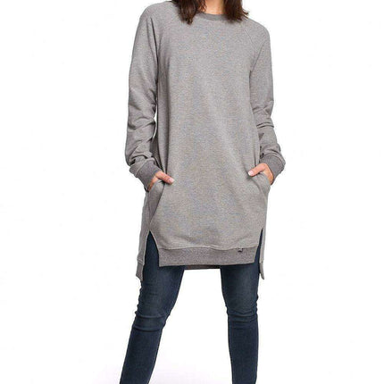 Chic Ribbed Sweatshirt with Convenient Front Pockets - Très Elite