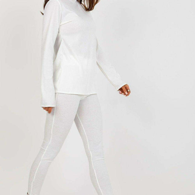 Chic Ribbed Turtleneck Long Sleeve Blouse for Women