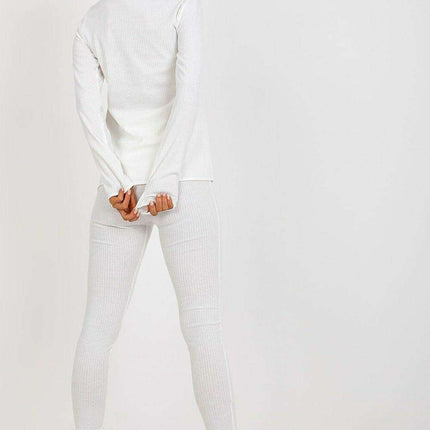 Chic Ribbed Turtleneck Long Sleeve Blouse for Women - Très Elite