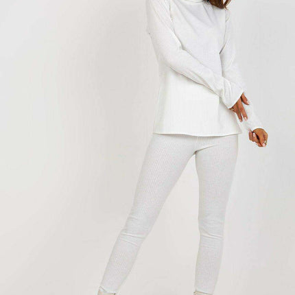 Chic Ribbed Turtleneck Long Sleeve Blouse for Women