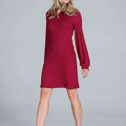 Chic Ribbed Turtleneck Midi Dress - Très Elite