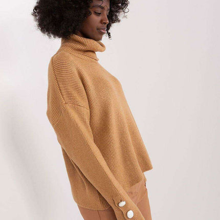 Chic Ribbed Turtleneck Pullover - Très Elite