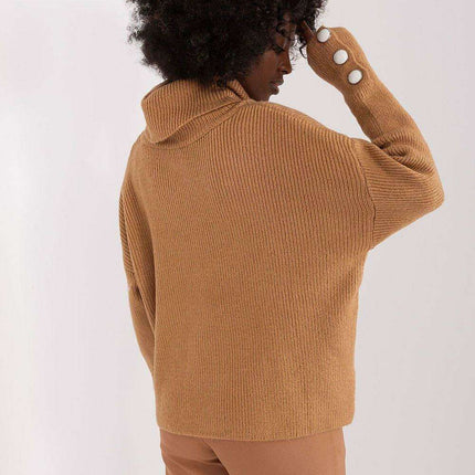 Chic Ribbed Turtleneck Pullover - Très Elite