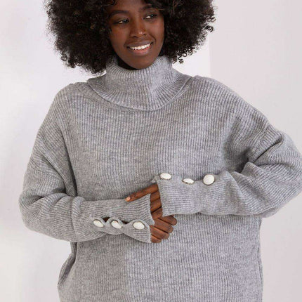 Chic Ribbed Turtleneck Pullover - Très Elite