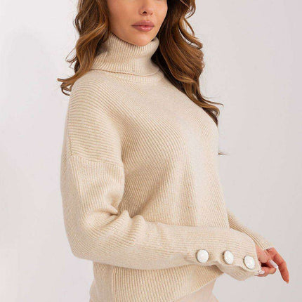 Chic Ribbed Turtleneck Pullover - Très Elite
