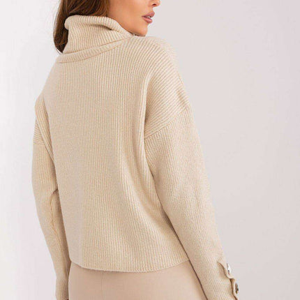 Chic Ribbed Turtleneck Pullover - Très Elite