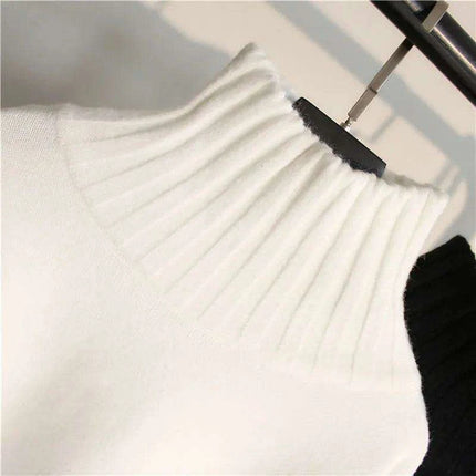 Chic Ribbed Turtleneck Pullover - Stylish Fit, Cozy Comfort - Très Elite