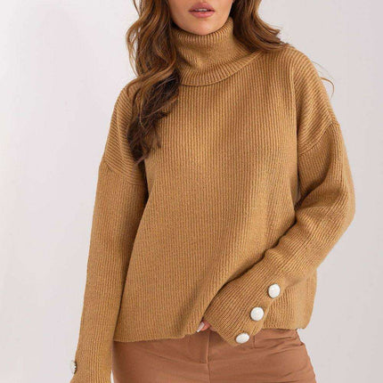 Chic Ribbed Turtleneck Pullover - Très Elite