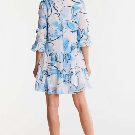 Chic Ruffled Chiffon Day Dress - Très Elite