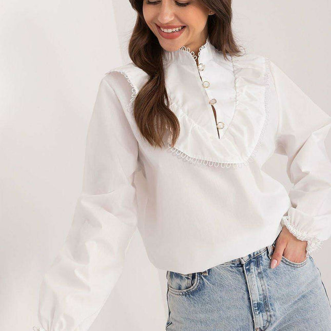 Chic Ruffled Cotton Top
