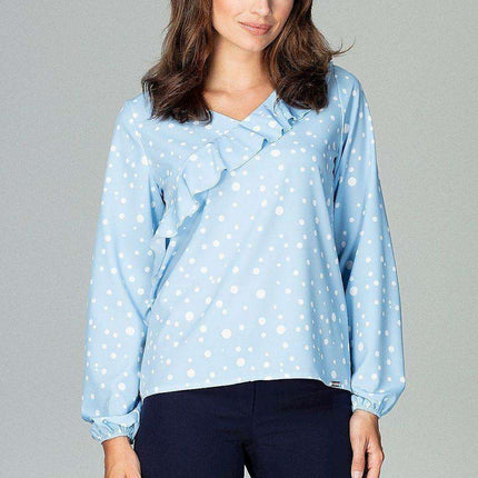 Chic Ruffled Elegance Blouse - Très Elite
