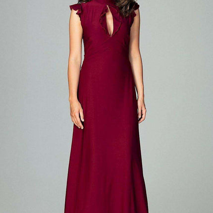 Chic Ruffled Maxi Evening Dress "Lenitif" - Très Elite