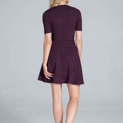 Chic Ruffled Ribbed Mini Dress - Très Elite