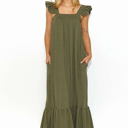 Chic Ruffled Summer Maxi Dress for Effortless Style