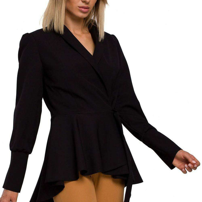Chic Ruffled Tailcoat Blazer - Très Elite