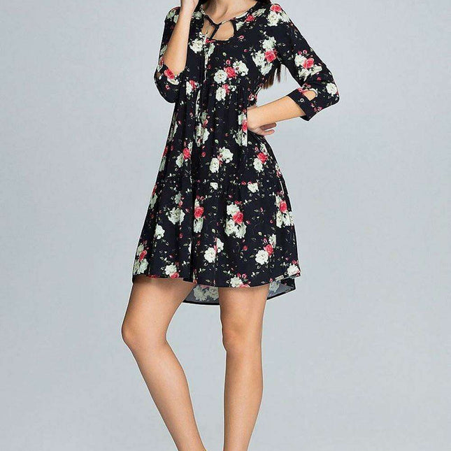 Chic Ruffled Trapeze Daydress - Très Elite
