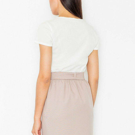 Chic Sash-Tie Belted Pencil Skirt by Figl
