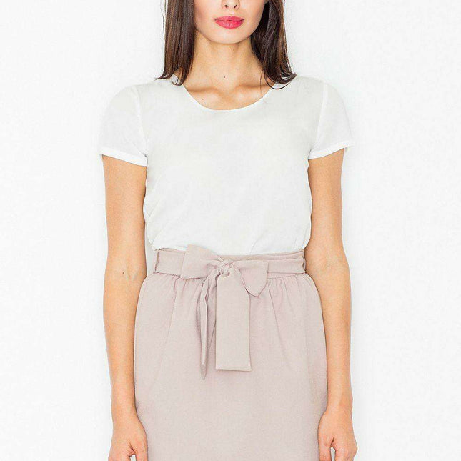 Chic Sash-Tie Belted Pencil Skirt by Figl