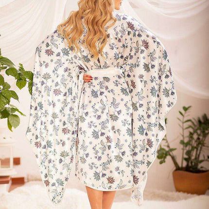 Chic Satin Springtime Lounge Robe - Très Elite