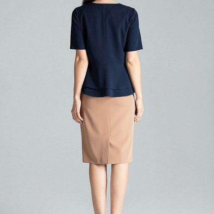 Chic Semi-Circular Neckline Blouse from Lenitif - Très Elite