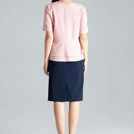 Chic Semi-Circular Neckline Blouse from Lenitif - Très Elite