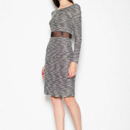 Chic Sheer-Waist Knit Dress - Très Elite