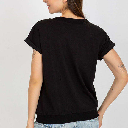 Chic Short Sleeve Cotton Blouse With Parisian Print - Très Elite