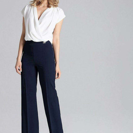 Chic Side-Zip Flared Trousers - Très Elite