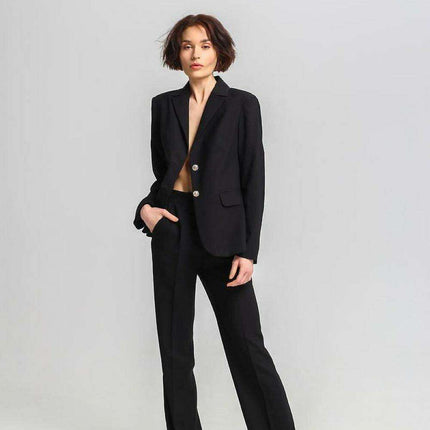 Chic Silk-Blend Women's Trousers for Effortless Elegance