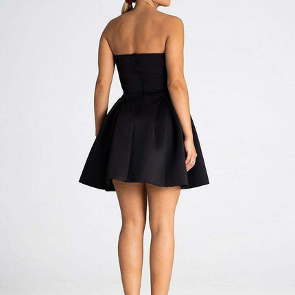Chic Silver Logo-Embellished Pleated Evening Dress - Très Elite