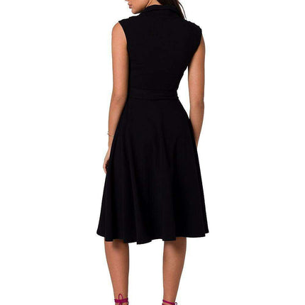 Chic Sleeveless Collared Day Dress - Très Elite