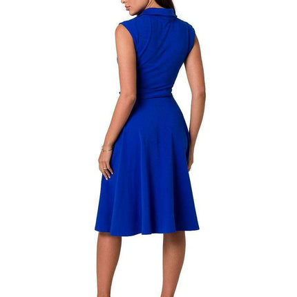 Chic Sleeveless Collared Day Dress - Très Elite