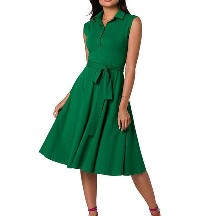 Chic Sleeveless Collared Day Dress