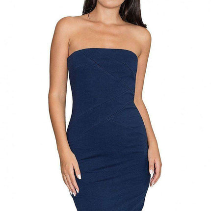 Chic Sleeveless Cotton Blend Evening Dress - Très Elite