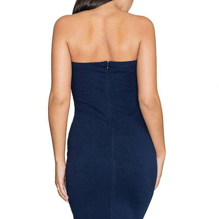 Chic Sleeveless Cotton Blend Evening Dress - Très Elite
