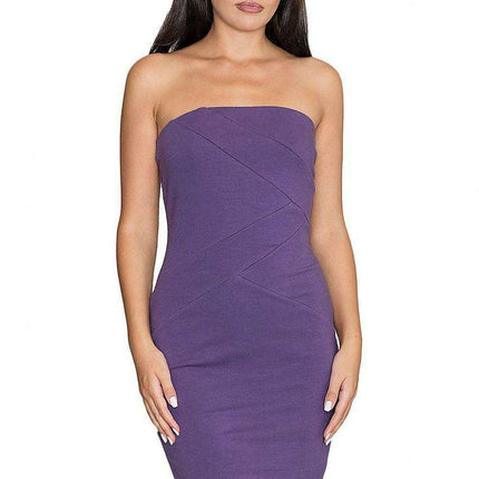 Chic Sleeveless Cotton Blend Evening Dress - Très Elite