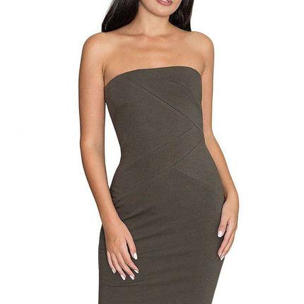 Chic Sleeveless Cotton Blend Evening Dress - Très Elite