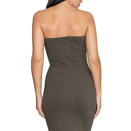 Chic Sleeveless Cotton Blend Evening Dress - Très Elite