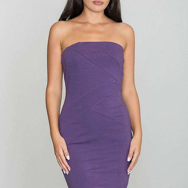 Chic Sleeveless Cotton Blend Evening Dress