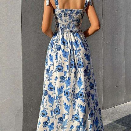 Chic Sleeveless Sling Print Maxi Dress for Effortless Elegance - Très Elite