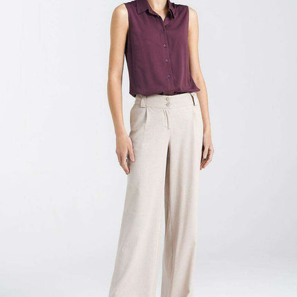 Chic Sleeveless Viscose Blouse With Timeless Collar - Très Elite