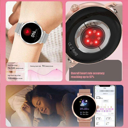 Chic Smart NFC Watch for Women with Bluetooth Calling, GPS, and Health Monitoring - Très Elite