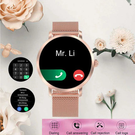 Chic Smart NFC Watch for Women with Bluetooth Calling, GPS, and Health Monitoring - Très Elite