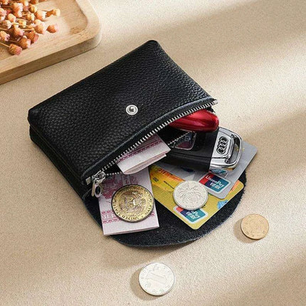 Chic Soft Leather Coin Purse Wallet - Select from Compact or Spacious Styles with Single or Double Compartments..